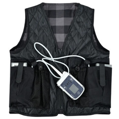 LVAD Flannel Vest Grey – Comfortable & Stylish, Sizes S-3XL for LVAD Wearer