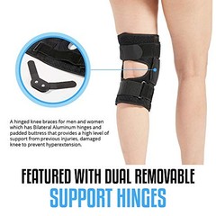 Hinged Knee Brace for Men and Women, Knee Support for Medium (Pack of 1)