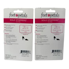 2 Foot Petals Sole Stopperz Non-slips For Heels Or Flats Black And Clear NEW