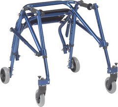 Nimbo 2G Lightweight Posterior Walker with Seat, Knight Blue, Small