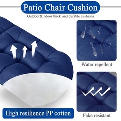 Adirondack Chair Cushion, Thick Indoor/Outdoor Rocking, Navy All-Weather