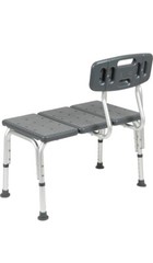 Flash Furniture HERCULES Series 300 Lb. Capacity Adjustable Gray Bath and Shower