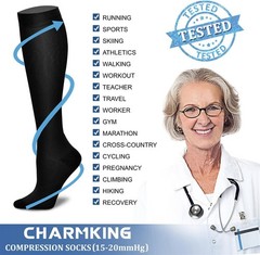 Athletic Compression Socks for Men and Women – 3 Pairs, Enhanced Circulation