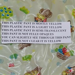 Incontinent Gary NEW Plastic Pants Adult Size X-LARGE Aussie Bears Design