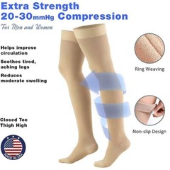 20-30 mmHg Medical Compression Stockings Thigh High Surgical Socks Varicose Pain