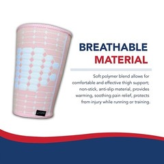 Thigh Compression Sleeve Unisex Size XL 16″-19″ 1 Pair in Pink NEW