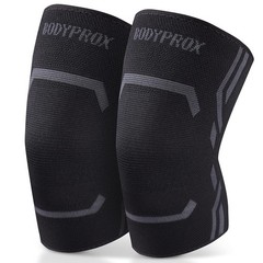 Bodyprox Knee Compression Sleeve 2 Pack Support Brace Running Workout