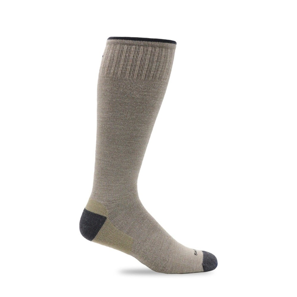 New SOCKWELL ELEVATION compression socks MENS L-XL (putty) Merino Wool