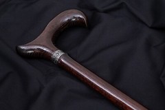 Dr. Watson – Handcrafted Wooden Walking Stick, Walking Cane, Derby Handle