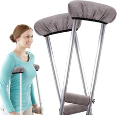 4 Pcs Grey Crutches Padding Set – Cushioned Comfort for Armpits & Hands