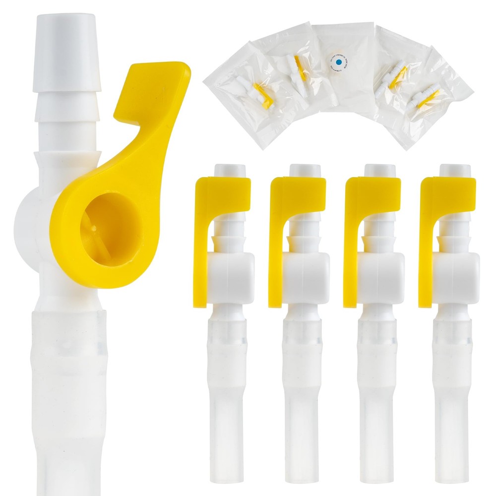 Catheter Valve 5 Pack – Sterile, Single-Use Urine Drainage Valves with Safety Le