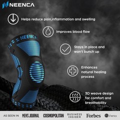 NEENCA Professional Knee Brace, Compression Knee Sleeve with Patella Gel Pad & S