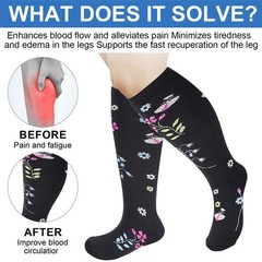 Plus Size Compression Socks for Men and Women Unisex Wide Calf 2XL-4X-Large US