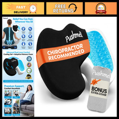 Memory Foam Gel Seat Cushion for Tailbone & Sciatica Pain Relief – Ergonomic Off