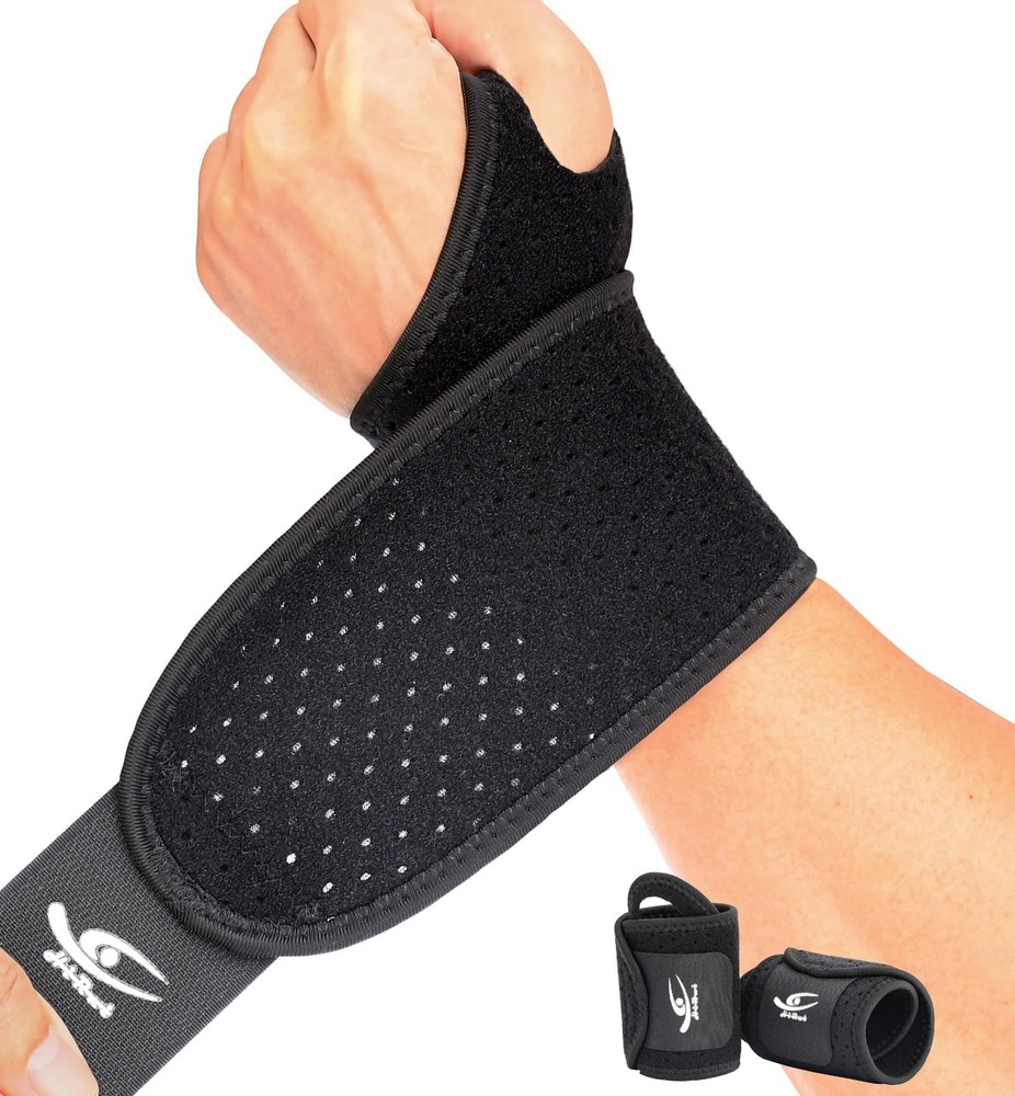 HiRui Breathable Wrist Brace (2 Pack) for Relieve Wrist Pain from Carpal Tunnel,