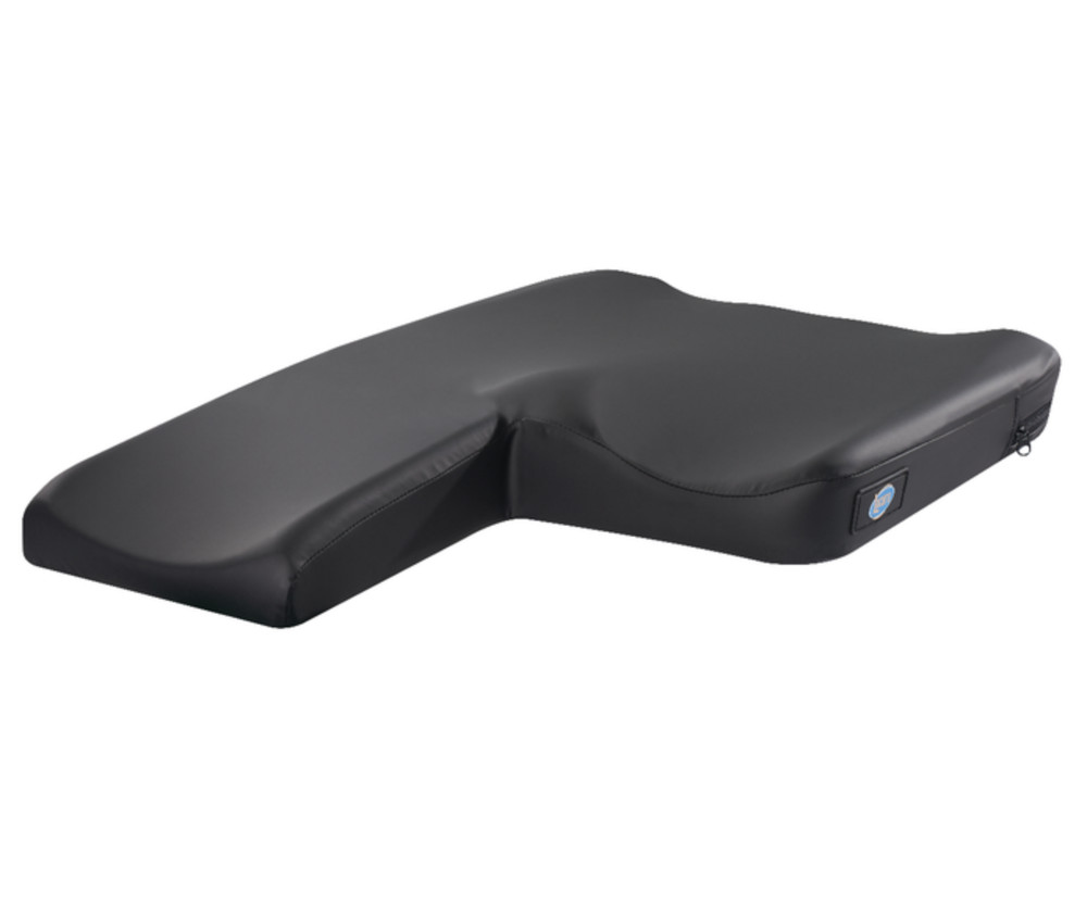 Lacura Amputee Cushion Black Polyurethane Cover 10″ Extension On Right Side 18″
