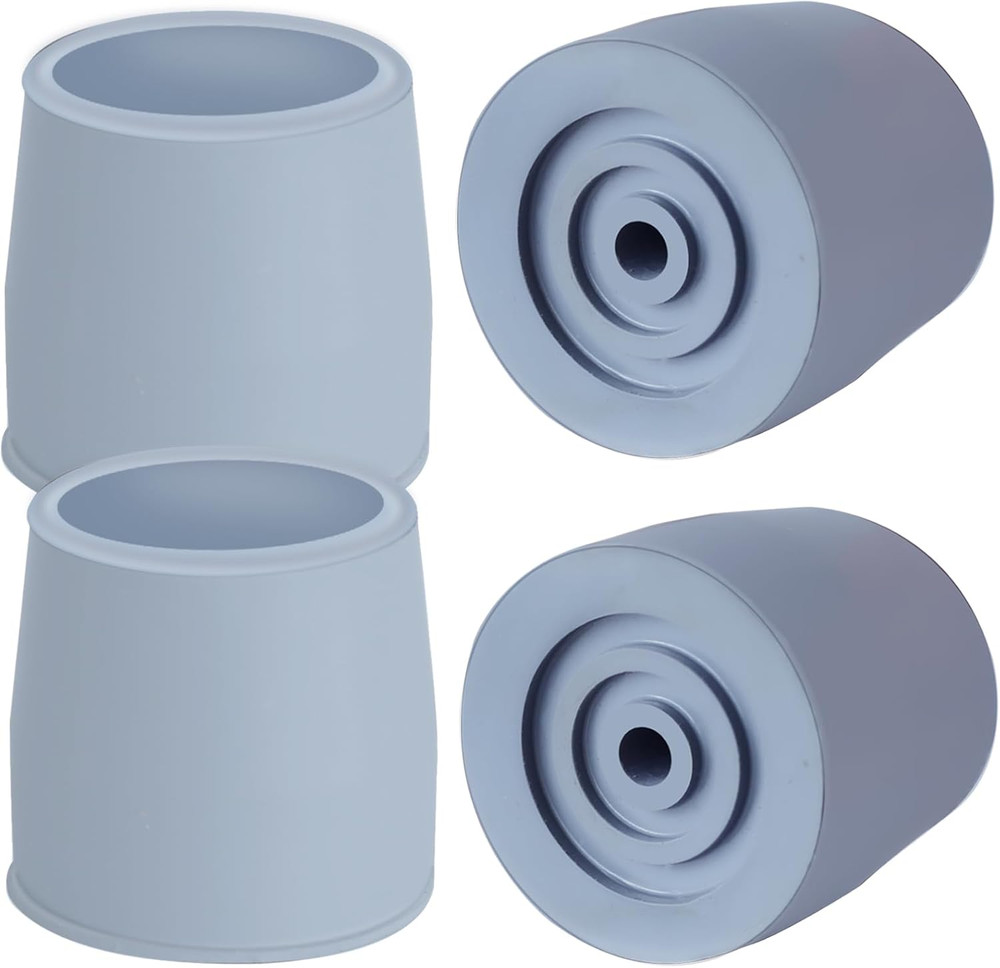 4 Pack 1 1/8 Inch Walker Tips Commode Tips Heavy Duty Crutch Tips Replacement Ru