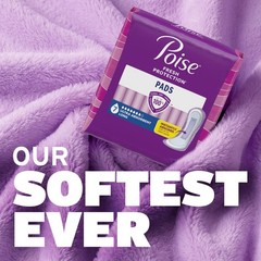 Poise Incontinence Pads for Women, 7 Drop Ultra Absorbency Long Length, 39 Count