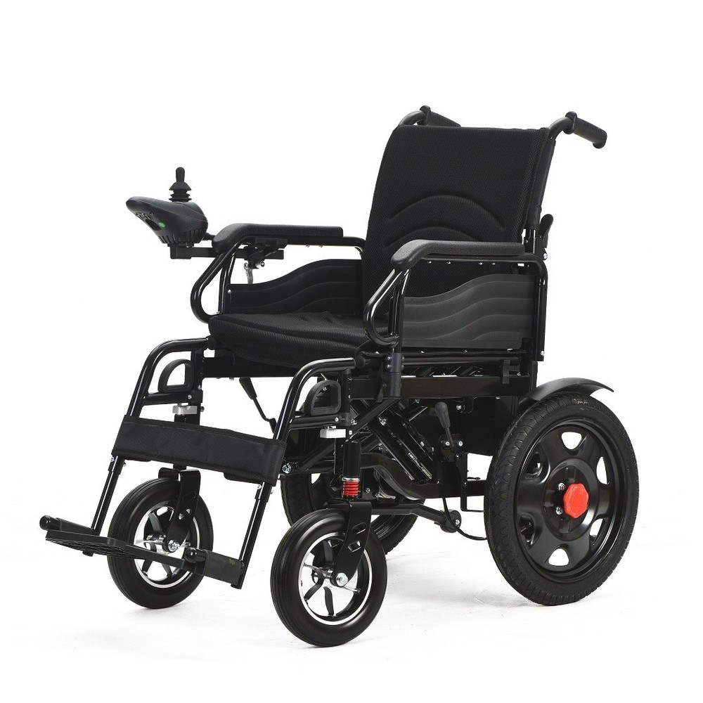 Foldable Heavy-Duty Electric Mobility Wheelchair, Dual Motor, Quick Fold, 4 MPH