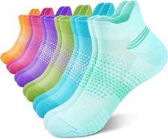 Multicolor Ankle Compression Socks for Women – 6 Pairs, Ultra Comfort & Support