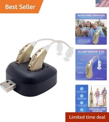 Compact Rechargeable Hearing Amplifiers with Advanced Noise Reduction Technology