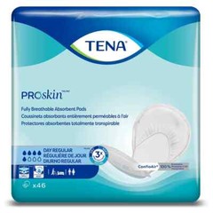 TENA Day Regular Unisex Incontinence Liner Contoured 24 Inch Length 62418 46 Ct