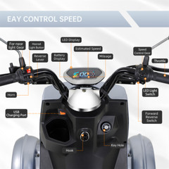 4 Wheels Electric Mobility Scooter 800W 60V20A Heavy Duty All Terrain for Senior