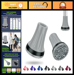 Heavy Duty Rubber Crutch Tips 7/8″ – Anti-Slip Thickened Feet Caps for Seniors (