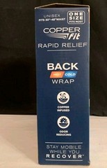 Copper Fit Rapid Relief 3-In-1 Hot/Cold Therapy Back Support One Size Fits Most