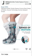 VACOped Achilles Walking Boot + EvenUp Bundle – Size Large – $200 OBO