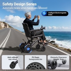 36lb Lightweight Foldable Electric Wheelchair Power Wheelchairs Mobility Scooter