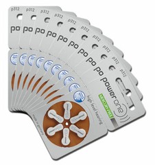 PowerOne Size 312 Hearing Aid Batteries (120)