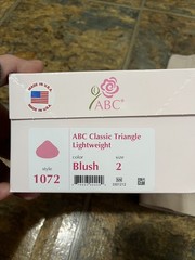 ABC Classic Triangle Lightweight Breast Form Size 2 1072 Made in USA with Case