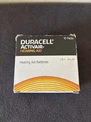 Duracell Activair Hearing Aid Batteries 10 Pack Of 6 (60 Total) Exp 08/2026