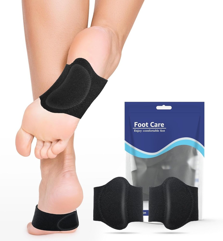Adjustable Non-Slip Arch Support Wraps – 2 Pack, Soft Elastic Design