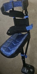 iWALK Hands-Free Crutch Adjustable Height Lightweight Adult Black/Blue