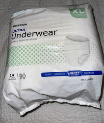McKesson UWBXL 14ct Unisex Adult Disposable Underwear, Size XL Heavy Absorbency