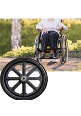 8″ x 1″ Wheelchair Caster Wheel Pair – Durable Solid Rubber & Non-Marking. Front