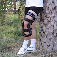 Double hinged ACL postoperative rehabilitation knee brace for Men & Women