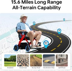 PAISEEC 3IN1 Electric Wheelchair, Foldable Power Wheelchair All Terrain
