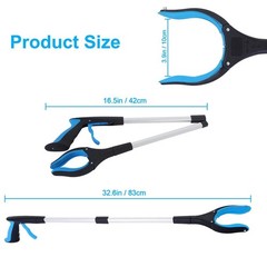 Pick up stick with strong grip and magnetic components for elderly care