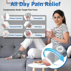 6Pairs Neuropathy Socks – Toeless Compression Socks for Women & Men, Plantar …