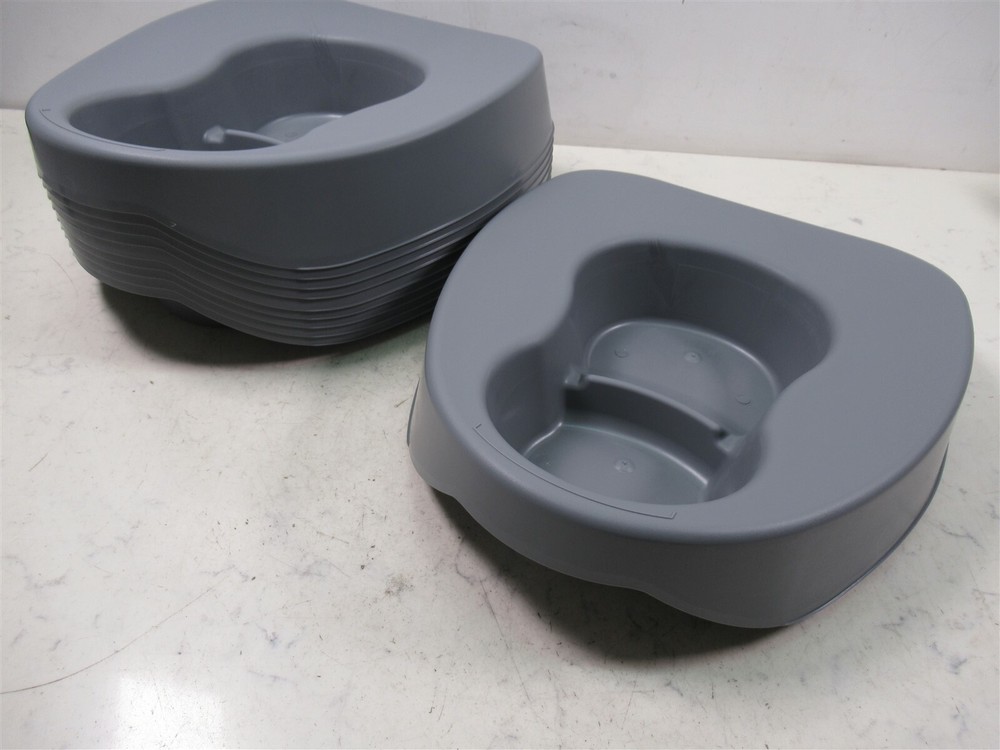 Lot of 10 Medline Durafit Contour Bedpans DYND80290 Graphite Stackable