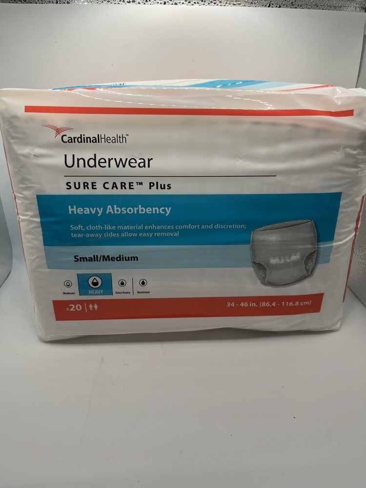 Cardinal Health SURE CARE™ Plus Heavy Absorbency Underwear – Small/Medium