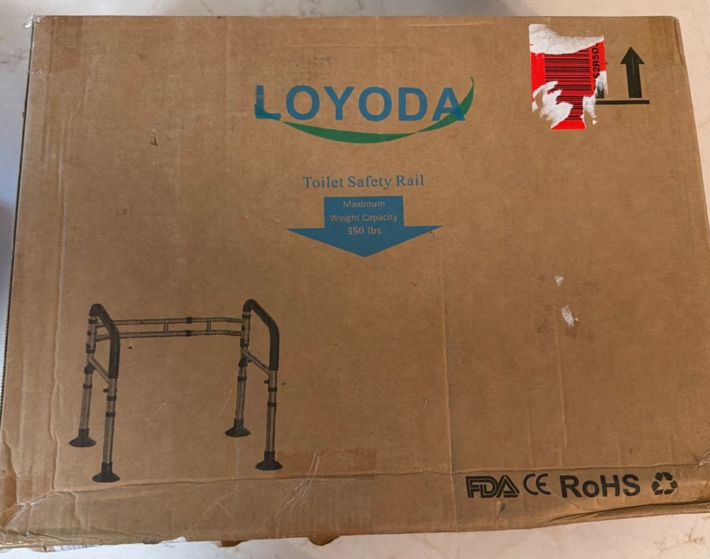 Loyoda Toilet Safety Rails,Height-Adjustable Toilet Frame