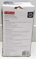 New Delta Soap Dish with Assist Bar Polished Chrome Supports up to 300 lbs.