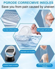 PGRODE 2 Pairs Foot Supination Correction L: Women 7-11, Men 7-10, Clear