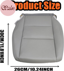 Gray #GR Driver Side Bottom Replacement Leather Seat Cover Compatible with Honda