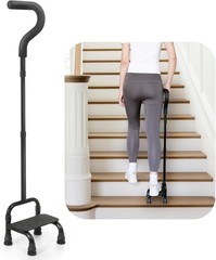 Stair Climbing Cane- Half Step Assist, Anti-Slip Balance Up/Down Walking Stick