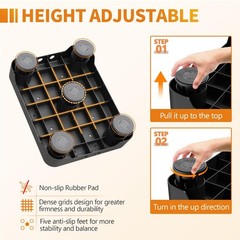 One Step Stool 550 Lbs Load Capacity Portable Safety Platform for Seniors